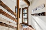 Take the stairs to the master bedroom